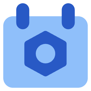 Calendar Setting Bolt Nut Icon from Core Flat Set