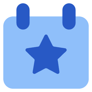 Calendar Star Icon from Core Flat Set