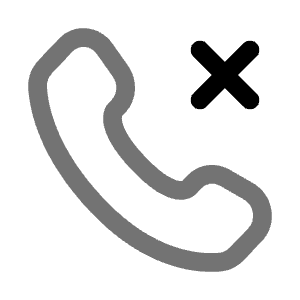 Call Cancel Icon from Solar Line Duotone Set