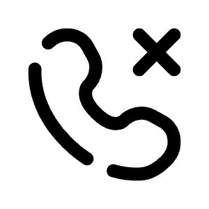 Call Cancel Rounded Icon from Solar Broken Set