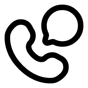 Call Chat Rounded Icon from Solar Linear Set