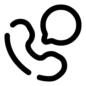 Call Chat Rounded Icon from Solar Broken Set