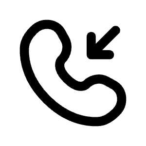 Incoming Call Rounded Icon from Solar Linear Set