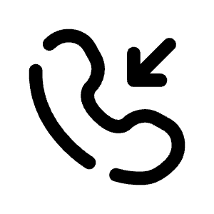 Incoming Call Rounded Icon from Solar Broken Set