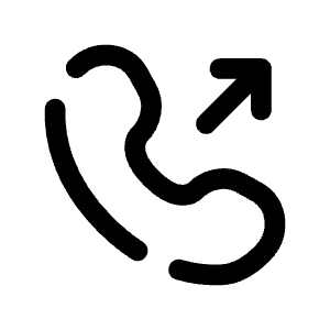 Outgoing Call Rounded Icon from Solar Broken Set