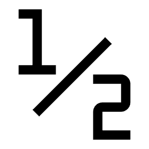 Character Fraction Icon from Carbon Set