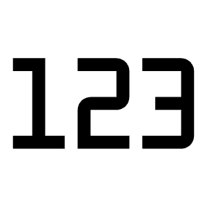 Character Whole Number Icon from Carbon Set