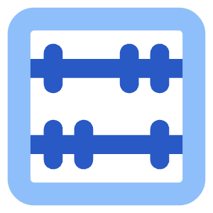 Abacus Horizontal Icon from Core Flat Set