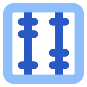 Abacus Vertical Icon from Core Flat Set