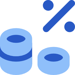Coin Profit Percentage Icon from Core Flat Set