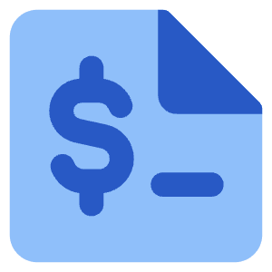 File Dollar Icon from Core Flat Set