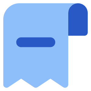 Receipt Subtract Icon from Core Flat Set