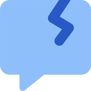 Chat Bubble Crack Square Icon from Core Flat Set