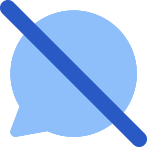 Chat Bubble Disable Oval Icon from Core Flat Set