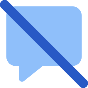 Chat Bubble Disable Square Icon from Core Flat Set