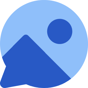Chat Bubble Mms Media Photo Circle Icon from Core Flat Set