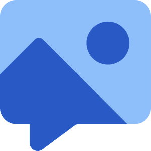 Chat Bubble Mms Media Photo Icon from Core Flat Set