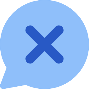Chat Bubble Oval Delete Icon from Core Flat Set