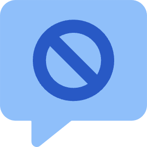 Chat Bubble Square Block Icon from Core Flat Set