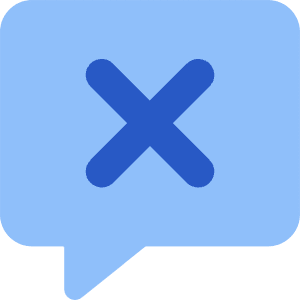 Chat Bubble Square Delete Icon from Core Flat Set