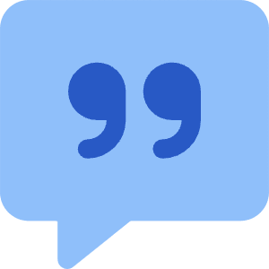 Chat Bubble Square Quotation Icon from Core Flat Set