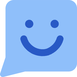 Chat Bubble Square Smiley 1 Icon from Core Flat Set