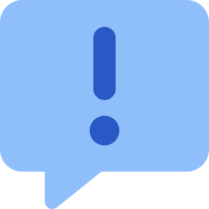 Chat Bubble Square Warning Icon from Core Flat Set
