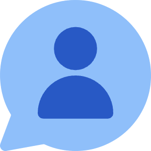 Chat Bubble User Contact Circle Icon from Core Flat Set