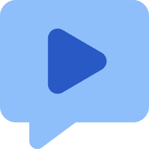 Chat Bubble Video Voice Note Icon from Core Flat Set