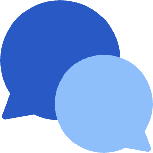 Chat Two Bubbles Oval Icon from Core Flat Set