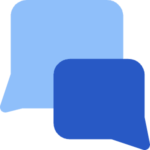 Chat Two Bubbles Square 1 Icon from Core Flat Set