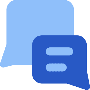 Chat Two Bubbles Square Text 1 Icon from Core Flat Set