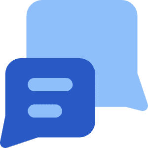 Chat Two Bubbles Square Text 2 Icon from Core Flat Set
