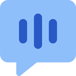Voice Mail Bubble Square Icon from Core Flat Set