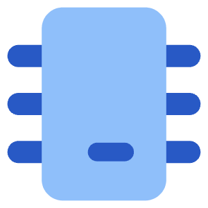 Computer Chip 2 Icon from Core Flat Set