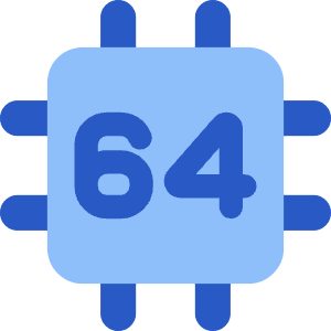 Computer Chip Sixty Four Core Icon from Core Flat Set