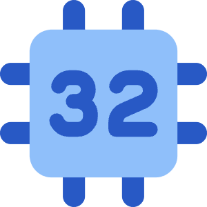 Computer Chip Thirty Two Core Icon from Core Flat Set