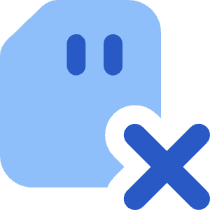 Sd Card Delete Cross Icon from Core Flat Set