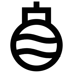 Ball Ornament Icon from Atlas Line Set