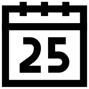Calendar Date Icon from Atlas Line Set
