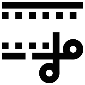 Cut Film Icon from Atlas Line Set