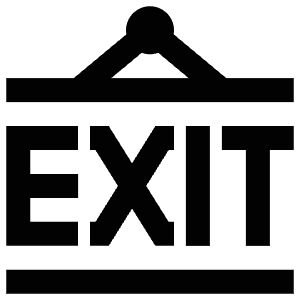 Exit Sign Icon from Atlas Line Set