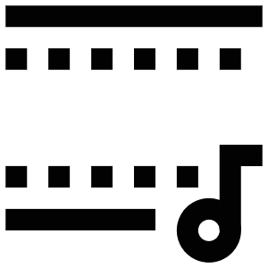 Music Film Icon from Atlas Line Set