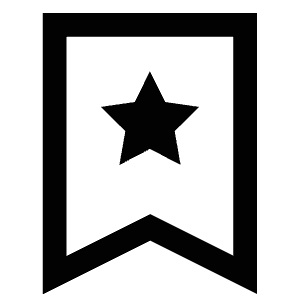 Star Bookmark Icon from Atlas Line Set