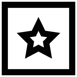 Star Square Icon from Atlas Line Set