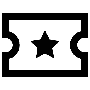 Star Ticket Icon from Atlas Line Set