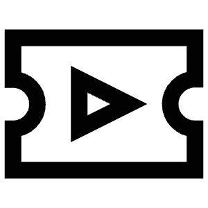 Ticket Play Icon from Atlas Line Set