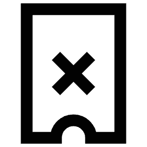 Ticket Xmark Icon from Atlas Line Set