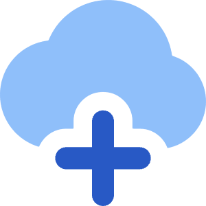 Cloud Add Icon from Core Flat Set