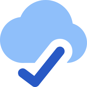 Cloud Check Icon from Core Flat Set